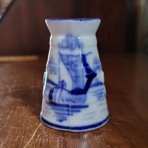 Delft blue and white miniature ceramic Milk Churn
